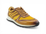 Fashion Sneaker Calfskin with Canvas inlaid