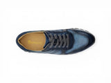 Fashion Sneaker Calfskin with Canvas inlaid