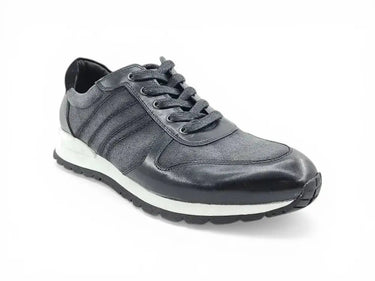 Fashion Sneaker Calfskin with Canvas inlaid
