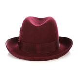Ferrecci Godfather in Burgundy Australian Wool Felt Homburg