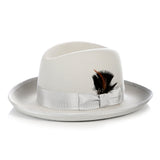 Ferrecci Godfather in Light Grey Australian Wool Felt Homburg