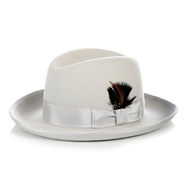 Ferrecci Godfather in Light Grey Australian Wool Felt Homburg