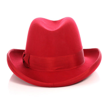 Ferrecci Godfather in Red Australian Wool Felt Homburg