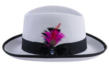 Ferrecci Godfather in Grey Black Australian Wool Felt Homburg