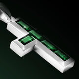 Gemstone Cross Pendant - Emerald