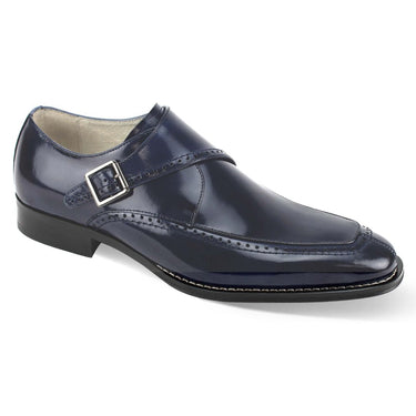 Giovanni Amato Genuine Leather Monk Strap Slip-On Shoe in Navy