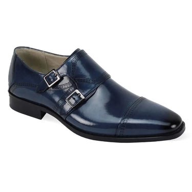 Giovanni Noel Double Strap Leather Oxford in Blue #color_ Blue