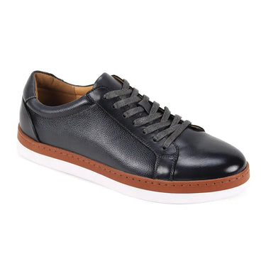 Giovanni Porter Genuine Leather Dress Casual Sneakers in Grey #color_ Grey