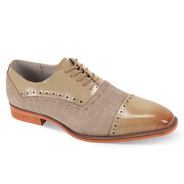 Giovanni Reed Leather & Canvas Dress Shoes in #color_