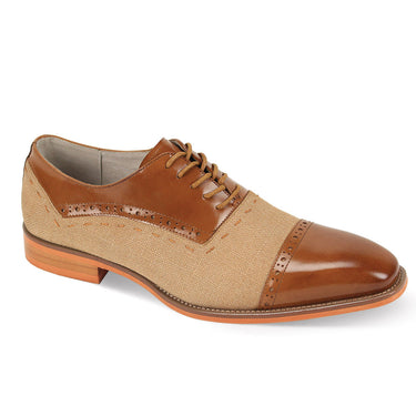 Giovanni Reed Leather & Canvas Dress Shoes in #color_