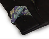 Go-To Button-Up Shirt With Contrast Details // Black // Contemporary Fit (Regular)