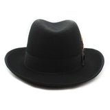 Ferrecci Godfather in Black Australian Wool Felt Homburg