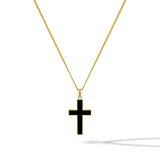 Stone Cross (Large) - 14K Gold Onyx