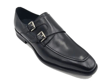 Carrucci Shoes Double Monk Strap Leather Loafer