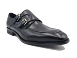 Carrucci Shoes Double Monk Strap Leather Loafer