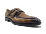 Carrucci Shoes Double Monk Strap Leather Loafer