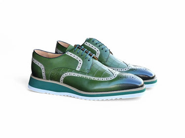 Carrucci Shoes Gorgeous Lace-Up Oxford Dress Shoe in Olive