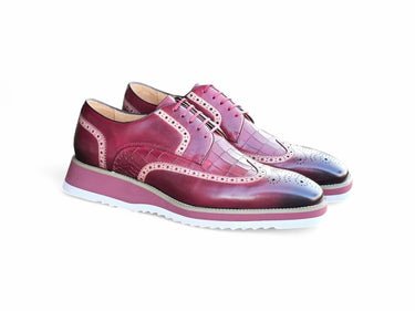 Carrucci Shoes Gorgeous Lace-Up Oxford Dress Shoe in Burgundy