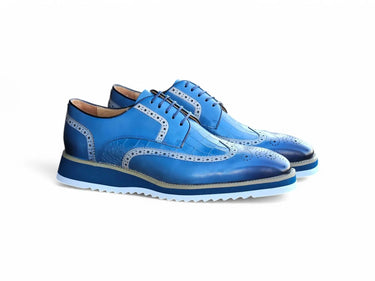 Carrucci Shoes Gorgeous Lace-Up Oxford Dress Shoe in Blue