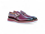 Carrucci Shoes Patent Leather Monkstrap Slip-On in Red