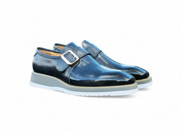 Carrucci Shoes Patent Leather Monkstrap Slip-On in Charcoal