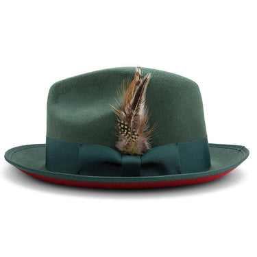 Montique Kingpin Red Bottom Wool Fedora