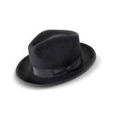 Montique Kingmaker Pinch Front Wool Fedora in Black