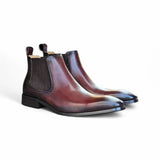 Hand Burnished Chelsea Boots in Chestnut