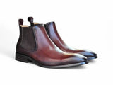 Hand Burnished Chelsea Boots in Chestnut