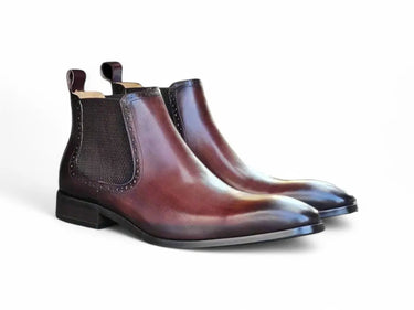 Hand Burnished Chelsea Boots in Chestnut