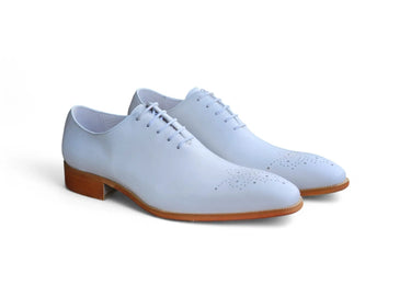 Carrucci Shoes Hand Burnished Wholecut Calf Oxford in White