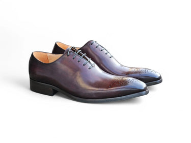 Carrucci Shoes Hand Burnished Wholecut Calf Oxford in Chestnut