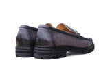 Carrucci Shoes Horsebit Loafer Lug Sole Black — view 4