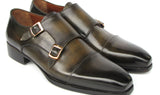 Paul Parkman Men's Goodyear Welted Double Monkstrap Shoes Green