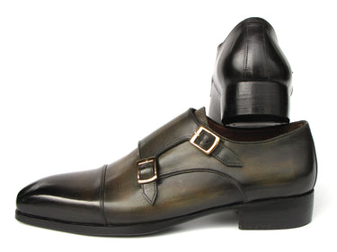 Paul Parkman Men's Goodyear Welted Double Monkstrap Shoes Green