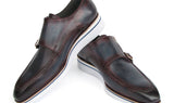 Paul Parkman Men's Smart Casual Monkstraps Blue & Bordeaux Patina