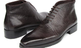 Paul Parkman Men's Brown Floater Leather Ankle Boots