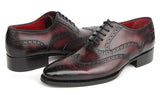 Paul Parkman Bordeaux Burnished Goodyear Welted Wingtip Oxford Shoes