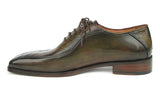 Paul Parkman Green Genuine Ostrich Leg Bicycle Toe Oxfords