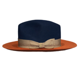 Bellissimo El Capo Two Tone in Sapphire and Cinnamon Wool Fedora