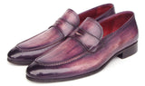 Paul Parkman Men's Purple Patina Penny Loafers