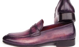Paul Parkman Men's Purple Patina Penny Loafers