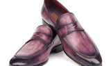 Paul Parkman Men's Purple Patina Penny Loafers