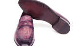 Paul Parkman Men's Purple Patina Penny Loafers