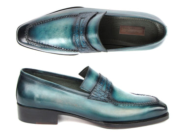 Paul Parkman Men's Turquoise Patina Handmade Loafers
