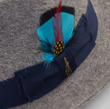 Fox Fedora - Gray - Long Hair