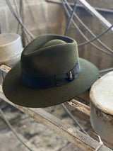 Bellissimo Jones in Olive Green Fur Felt Fedora