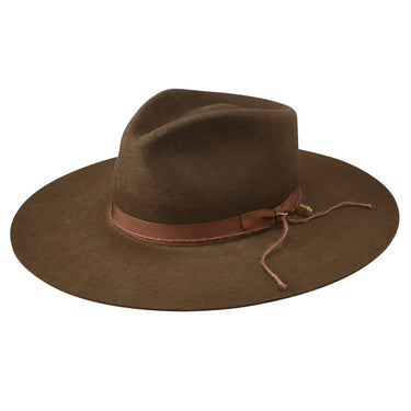 Stetson JW Marshall Fur Felt Firm Wide Brim Hat in Cordova