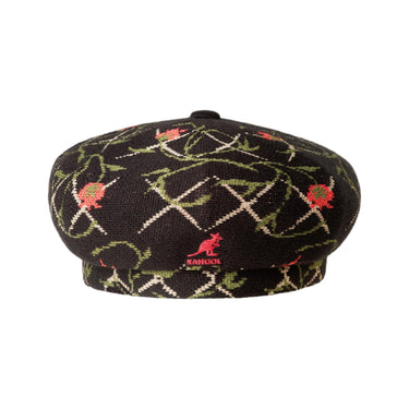 Kangol Tapestry Jax Jacquard Knit Beret in Black Floral