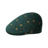 Kangol Hyper Plaid 507 Patterned Wool Flat Cap in Pine